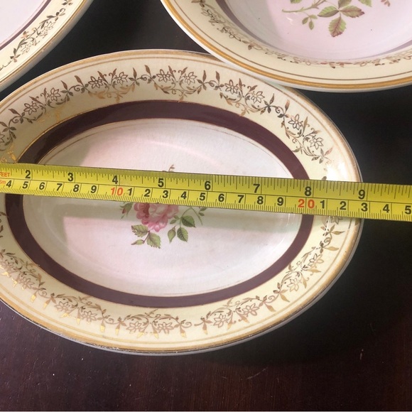 Antique Dish Set. 6 Pieces. Gold Trim. Sydney British Anchor. England - Picture 5 of 8